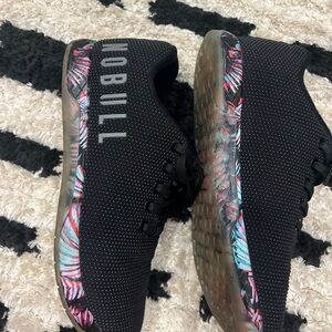 NOBULL Black Shoes with Vibrant Multicolor Design only worn one time